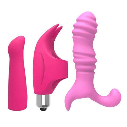 3 in 1 Foreplay Pleasure Set Vibration - Finger Bunny, Anal Plug and Prostate Massager - Pleazure