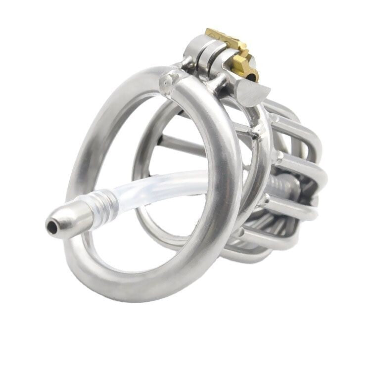 Stainless Steel Chastity Device Stealth lock Curved Ring