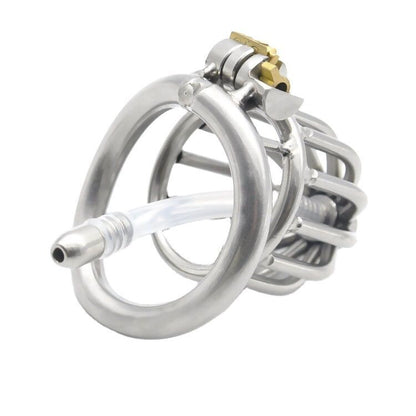 Stainless Steel Chastity Device Stealth lock Curved Ring