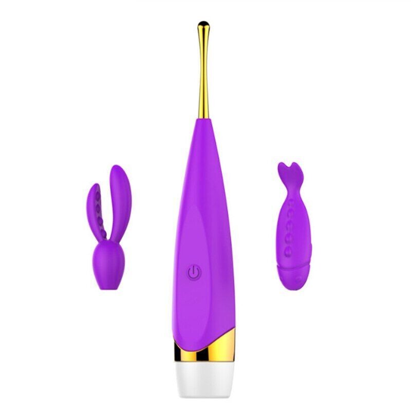 Rechargeable High Frequency 2 Silicone Heads Vibrator - Pleazure