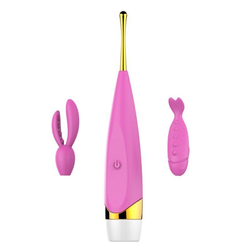 Rechargeable High Frequency 2 Silicone Heads Vibrator - Pleazure