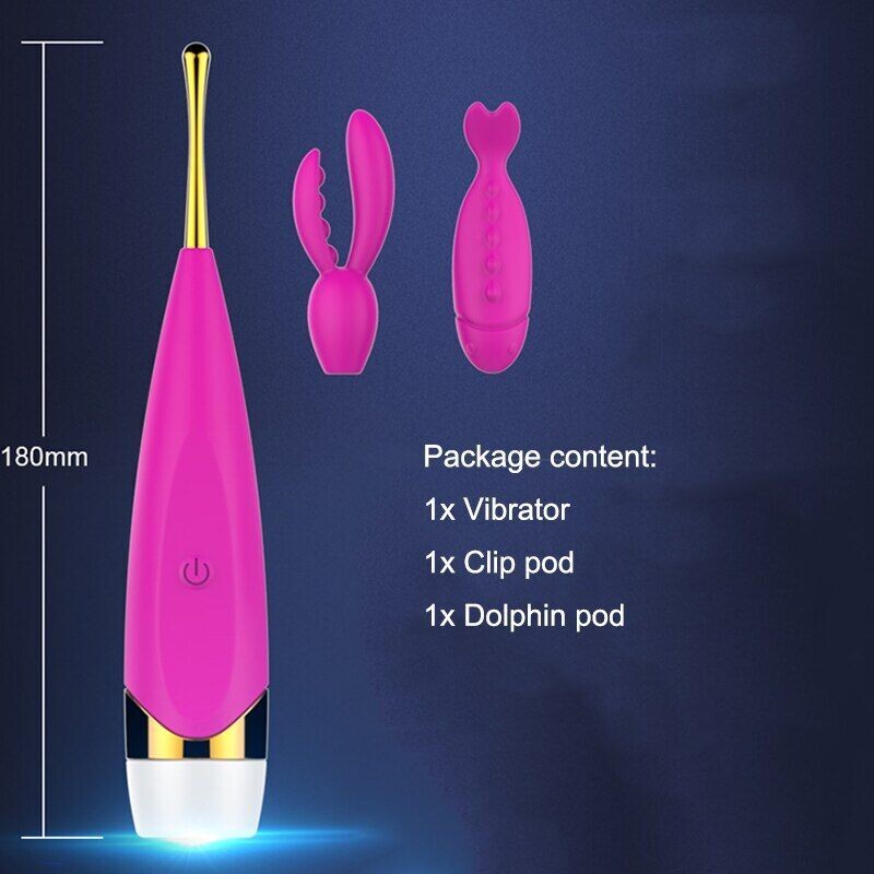 Rechargeable High Frequency 2 Silicone Heads Vibrator - Pleazure