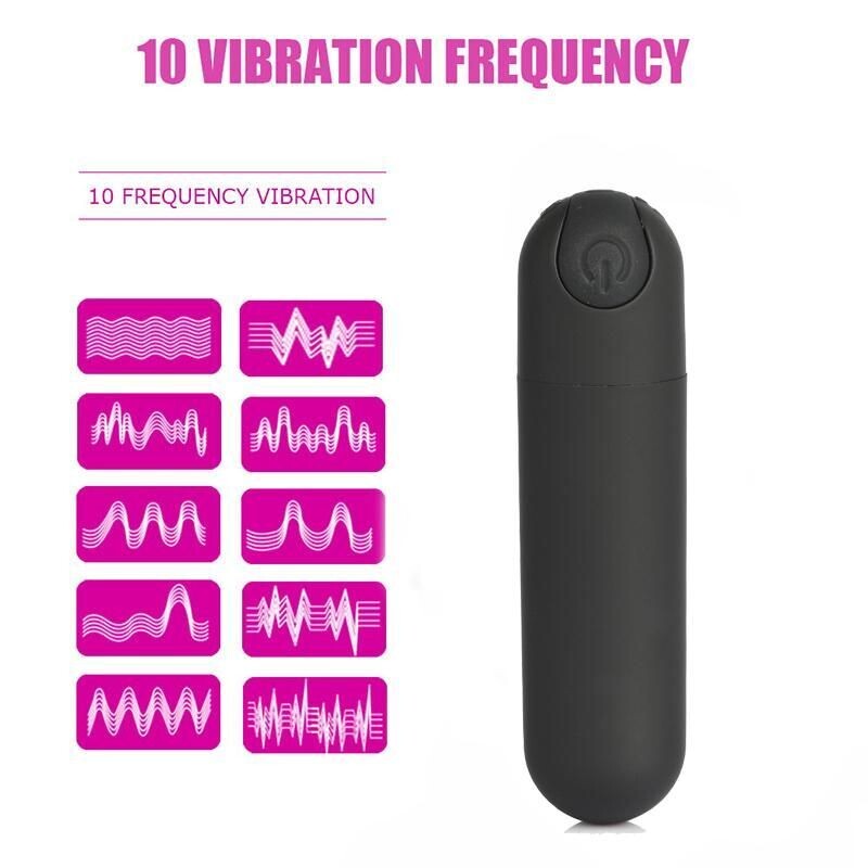 10 Speed Rechargeable Vibrating Sex Bullet - Pleazure