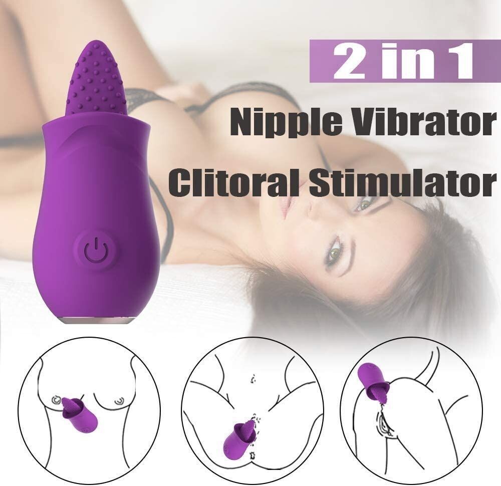 Silicone Rechargeable Cup Shape Vibrator with Tongue - Pleazure