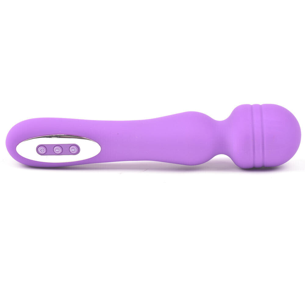 Silicone Rechargeable 12 Speed Wand Massager - Pleazure