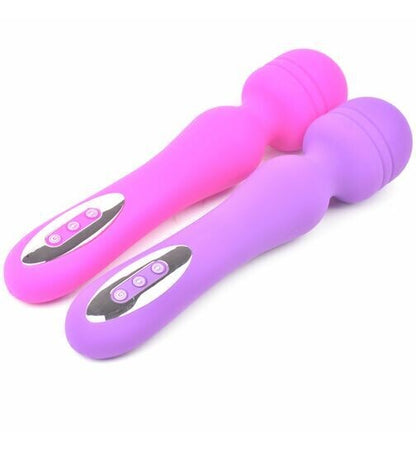 Silicone Rechargeable 12 Speed Wand Massager - Pleazure