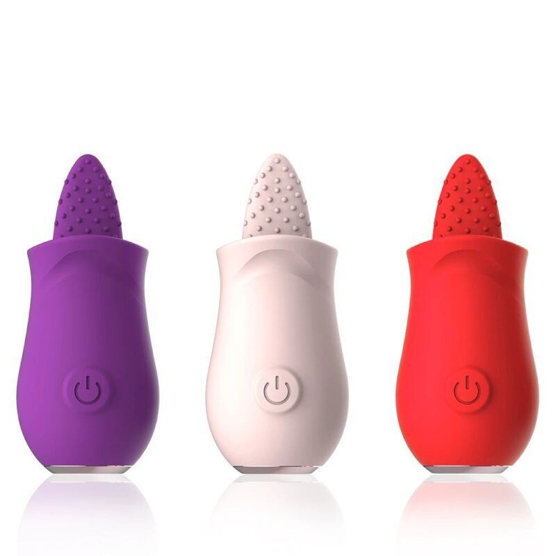 Silicone Rechargeable Cup Shape Vibrator with Tongue - Pleazure