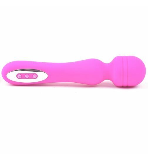 Silicone Rechargeable 12 Speed Wand Massager - Pleazure