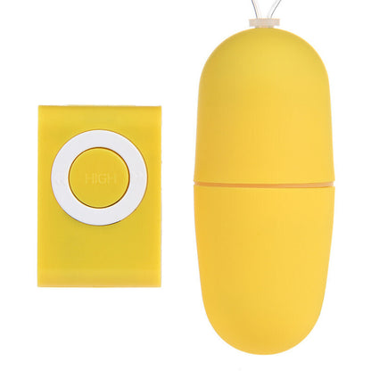 Wireless Remote Control Vibrating Egg - Yellow - Pleazure