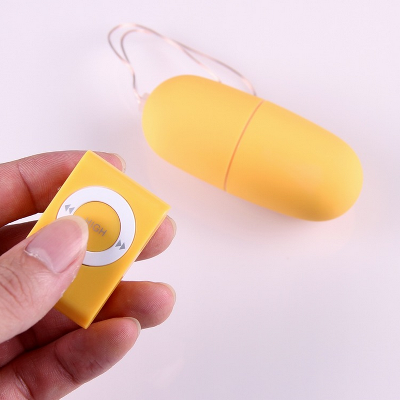 Wireless Remote Control Vibrating Egg - Yellow - Pleazure