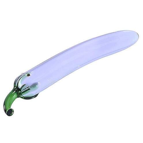 Sexy Veg Eggplant Glass Masturbation or Anal Sex Toy - Pleazure