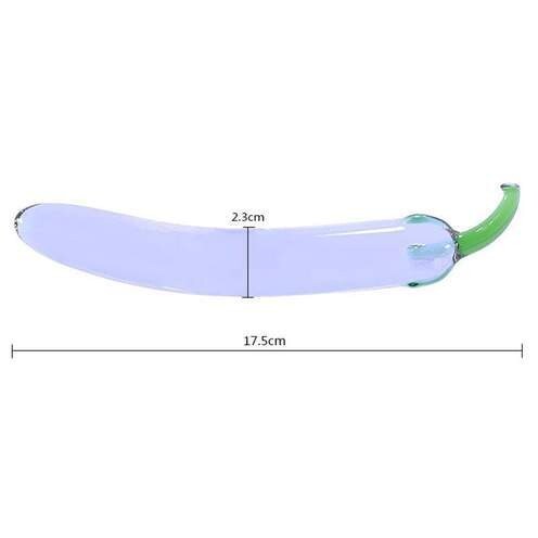 Sexy Veg Eggplant Glass Masturbation or Anal Sex Toy - Pleazure