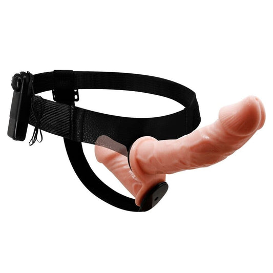 Double Ended Vibrating Dildo Strap-On Harness - Pleazure