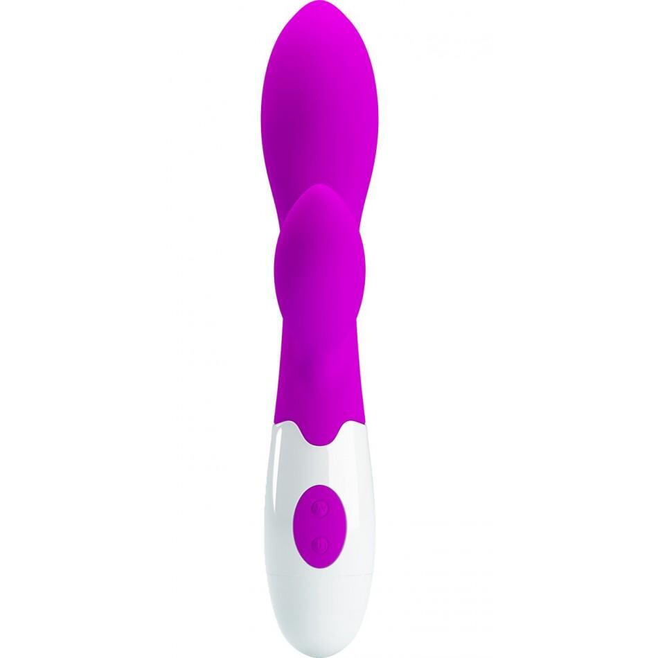 30 Speed Silicone G-spot Vibrator With Clit Stimulation Body Massager - Pleazure