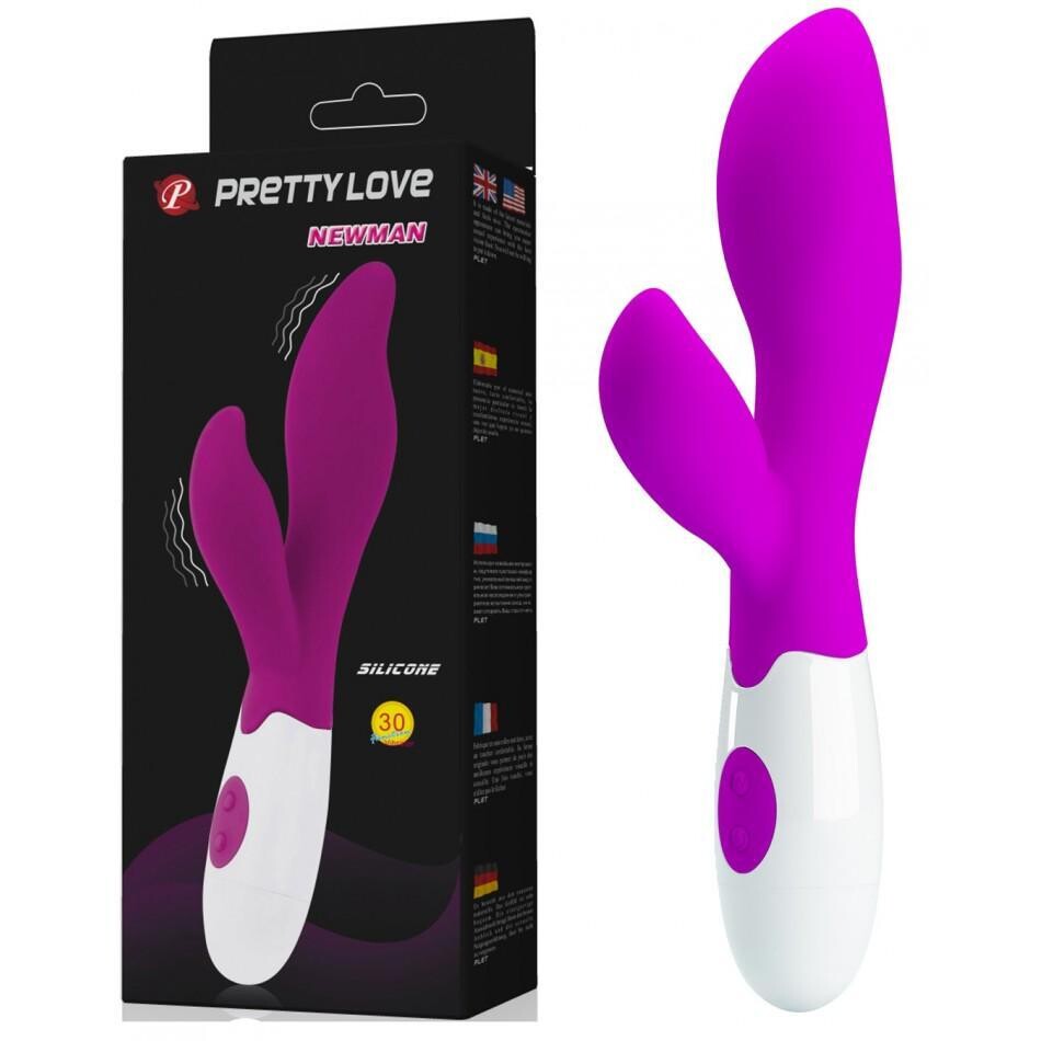 30 Speed Silicone G-spot Vibrator With Clit Stimulation Body Massager - Pleazure