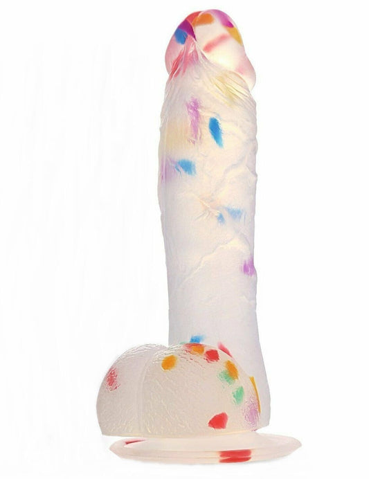 Party Fun Suction Cup Confetti Dildo - Pleazure