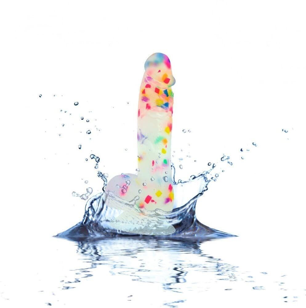 Party Fun Suction Cup Confetti Dildo - Pleazure