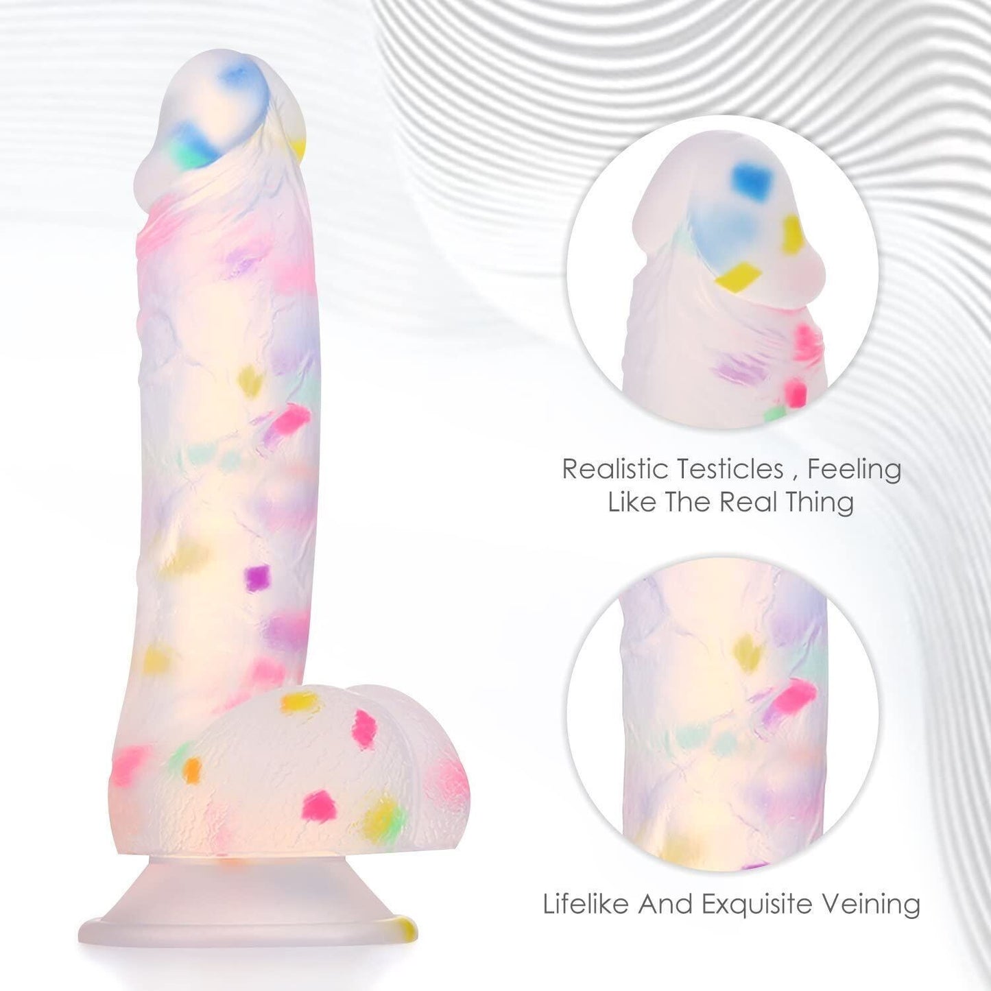 Party Fun Suction Cup Confetti Dildo - Pleazure