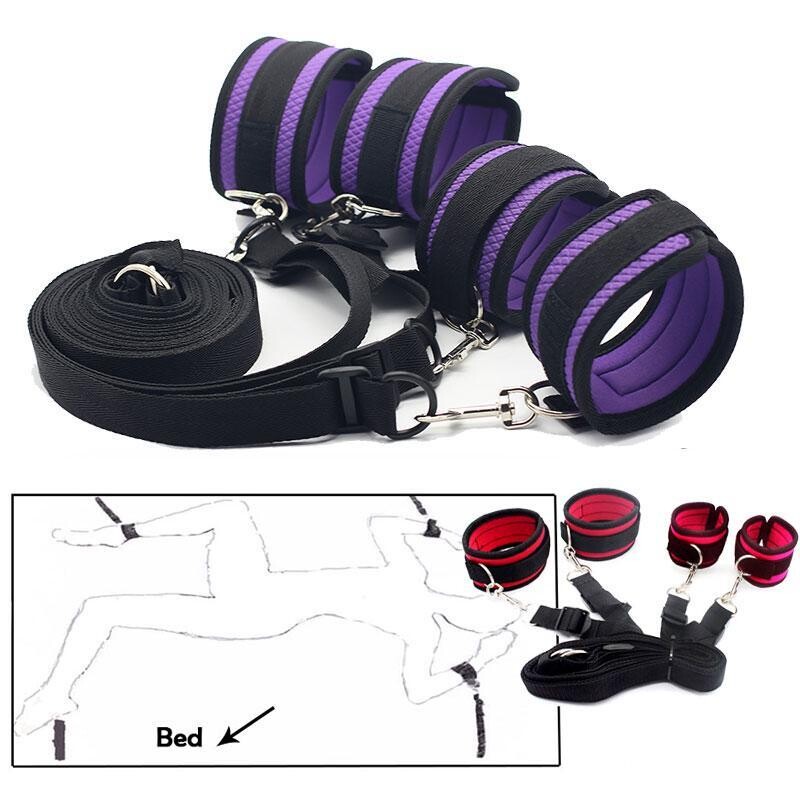 Under Bed Sex Bondage Restraints - Handcuffs Ankle Cuffs Adult Sex Game