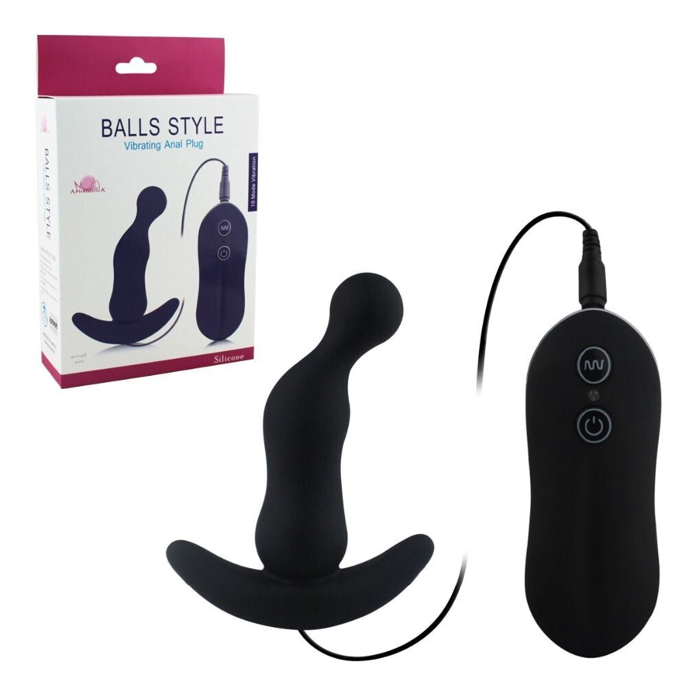 Aphrodisia 10 Mode Silicone Butt Plug - Balls Prostate Massager