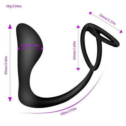 Dual Cock Ring With Prostate Stimulator