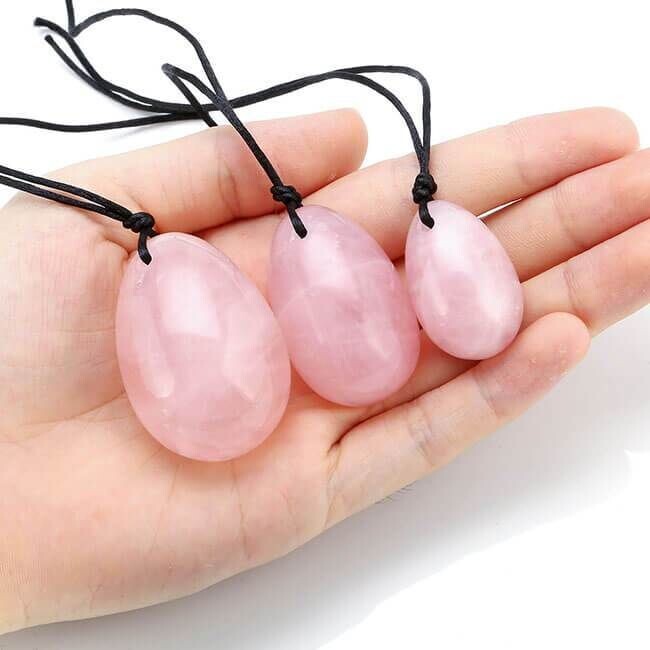 Yoni Eggs Set Rose Quartz - Pleazure