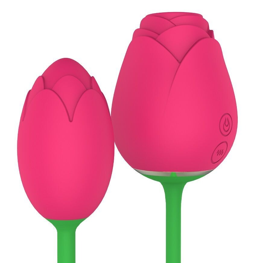 Silicone Clitoral Sucking Rose with Vibrating Egg - Pleazure