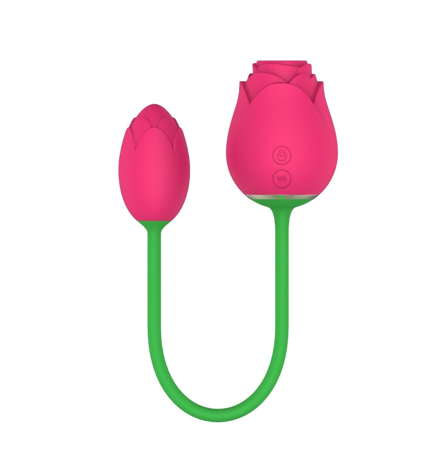 Silicone Clitoral Sucking Rose with Vibrating Egg - Pleazure