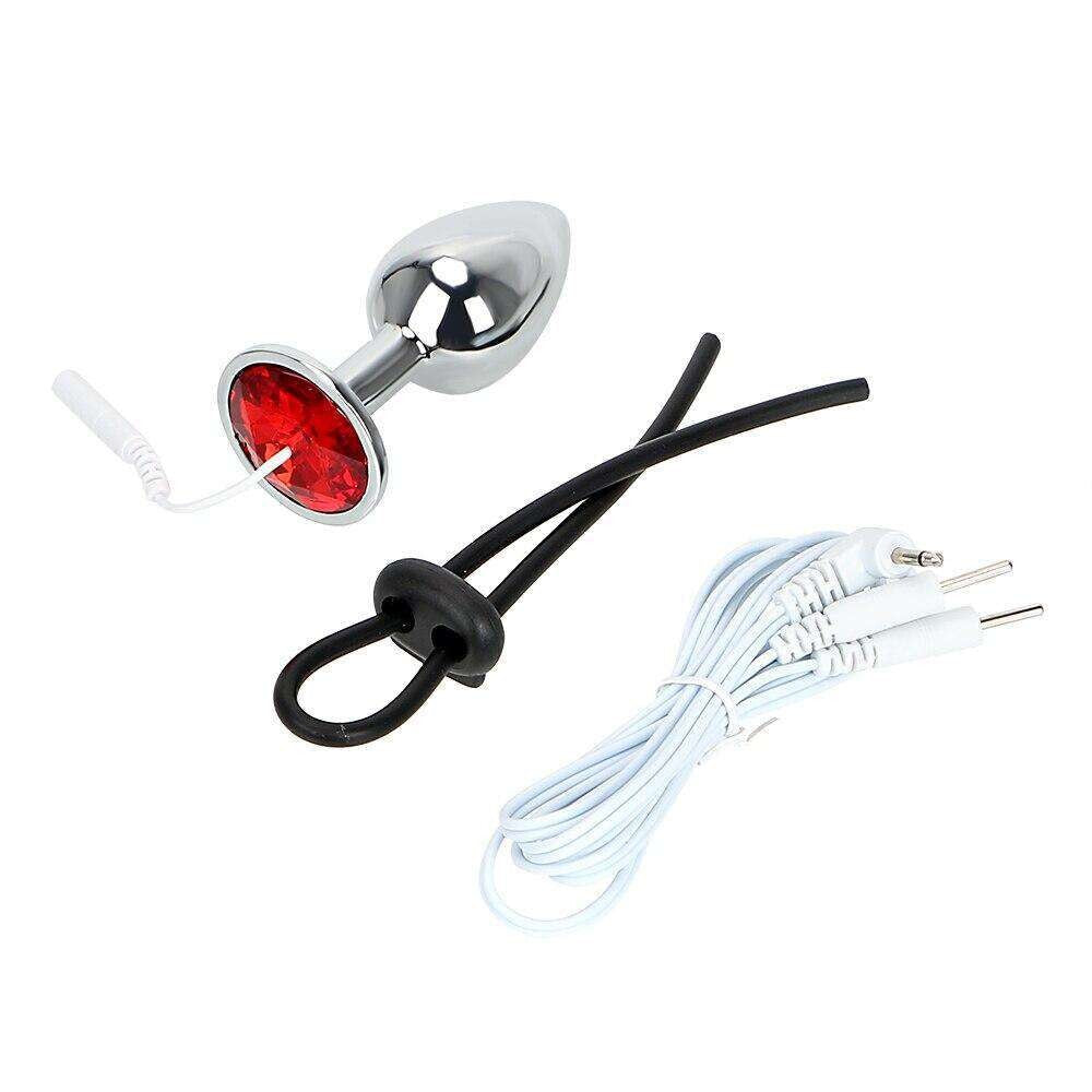 Electronic Pulse Shock Anal Butt Plug and Cockring Combo