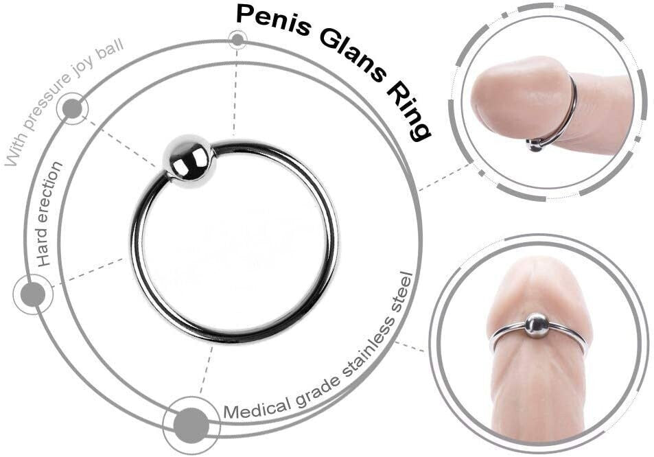 Steel Glans Penis Tip Ring For Men