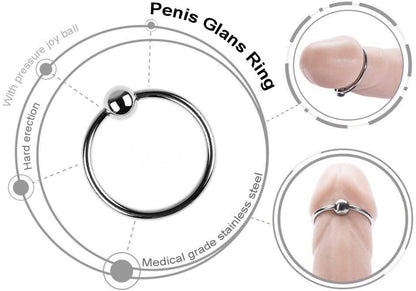 Steel Glans Penis Tip Ring For Men