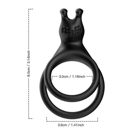 Double Ring Rabbit Cock Ring