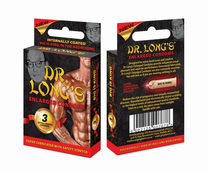 Dr Long's Enlarged Condoms 3's