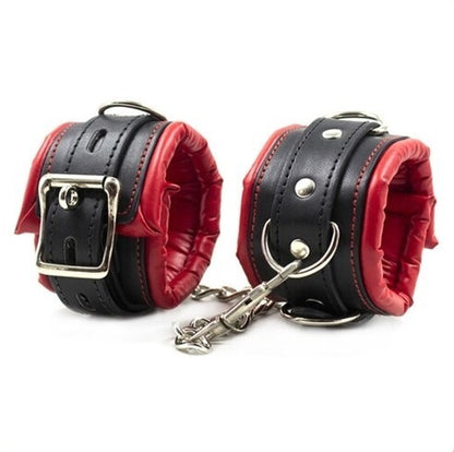 PU Leather Handcuffs with Shackle Restraints