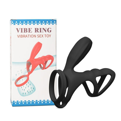 Erection Gripper Dual Cock & Balls Vibrating Penis Ring