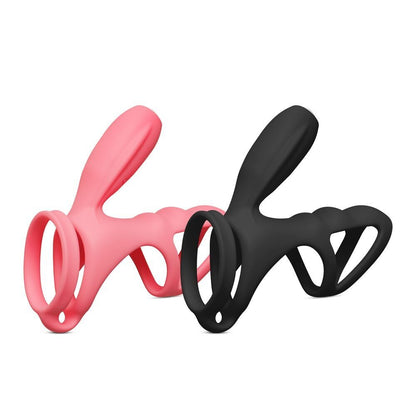 Erection Gripper Dual Cock & Balls Vibrating Penis Ring