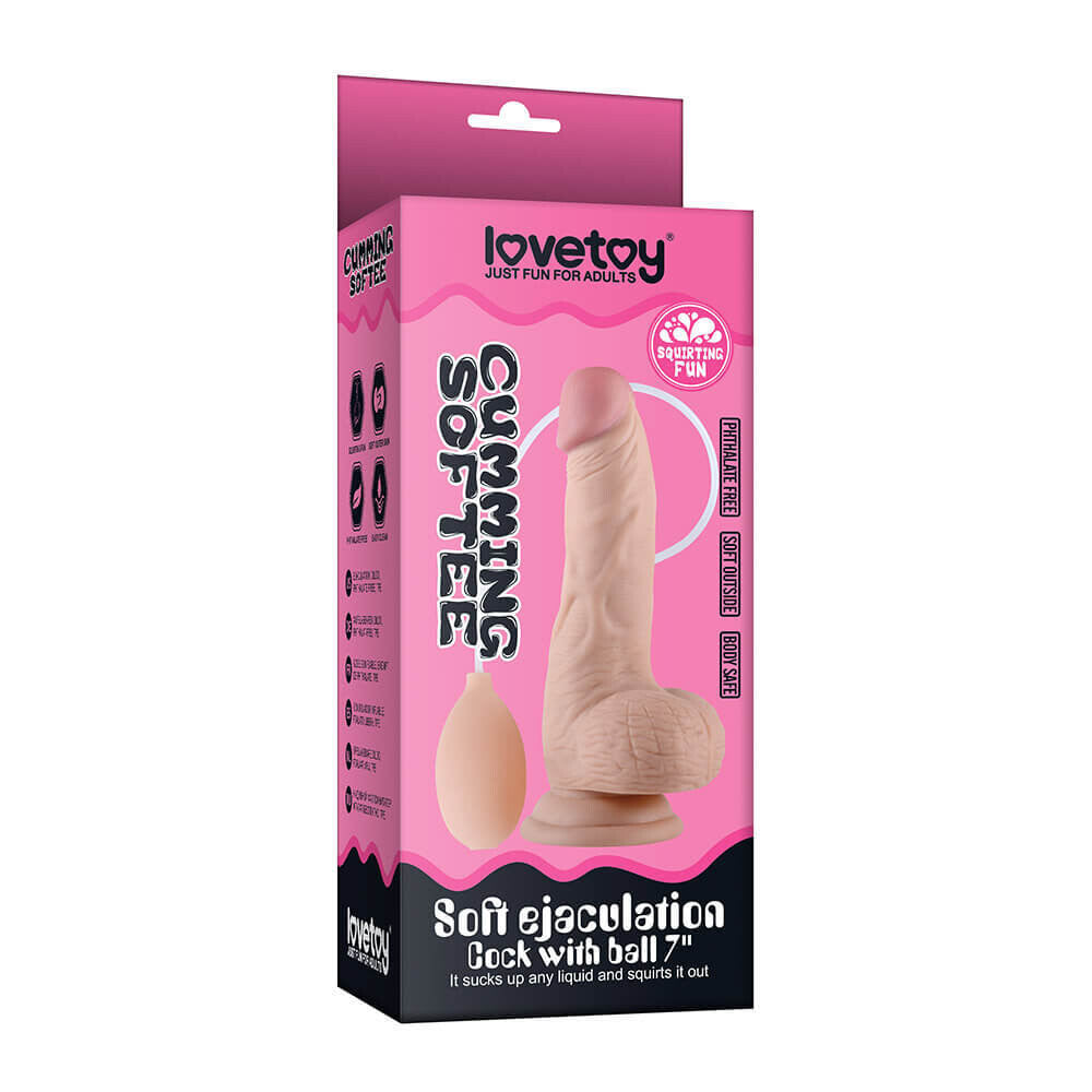 Lovetoy 8" Soft Ejaculation Cock With Balls