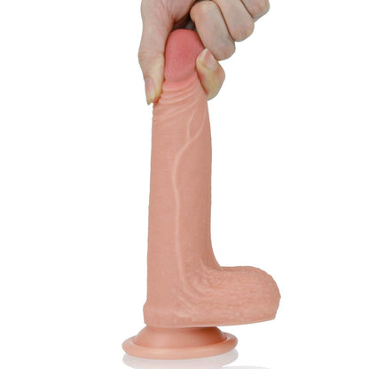 Lovetoy 7'' Dual layered Platinum Silicone Cock