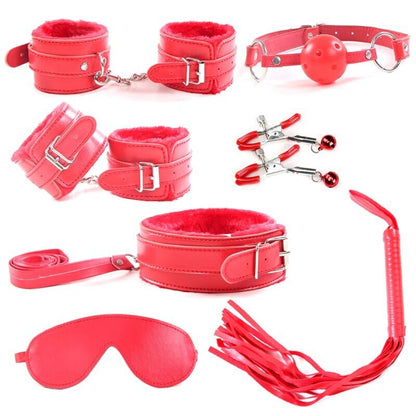 Red BDSM 7 Pcs Sex Set