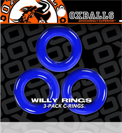 Oxballs Willy Rings 3 Pack - Hot Pink | Police Blue