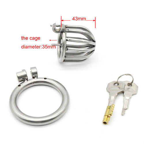 Asylum Male Chastity Stainless Steel Cage