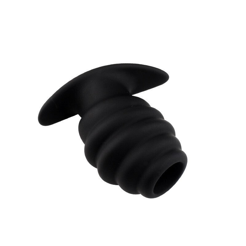 Hive Ass Tunnel Ribbed Hollow Silicone Anal Plug