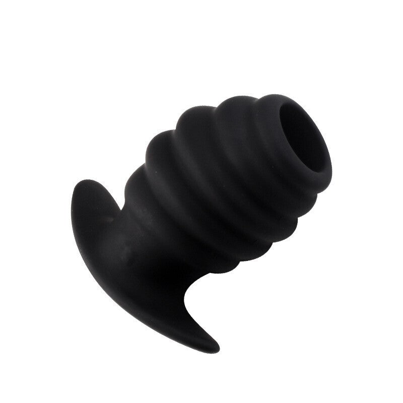 Hive Ass Tunnel Ribbed Hollow Silicone Anal Plug