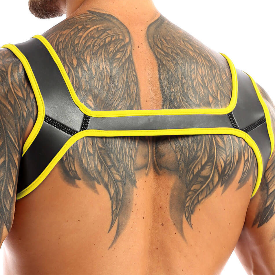 Fetish Play Neoprene Bulldog Style BDSM Chest Harness