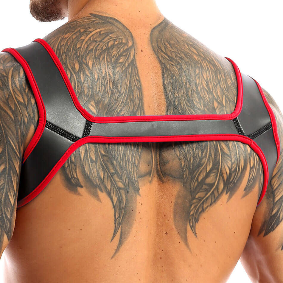 Fetish Play Neoprene Bulldog Style BDSM Chest Harness