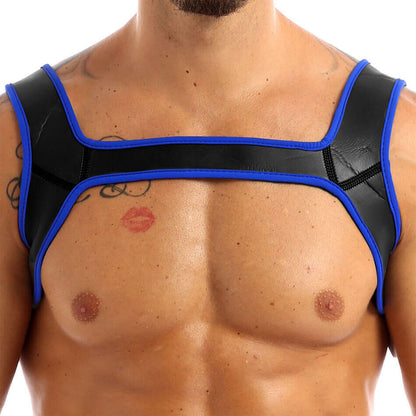 Fetish Play Neoprene Bulldog Style BDSM Chest Harness