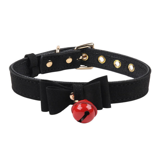 Bow & Bell Kitten Collar BDSM Slave Gear