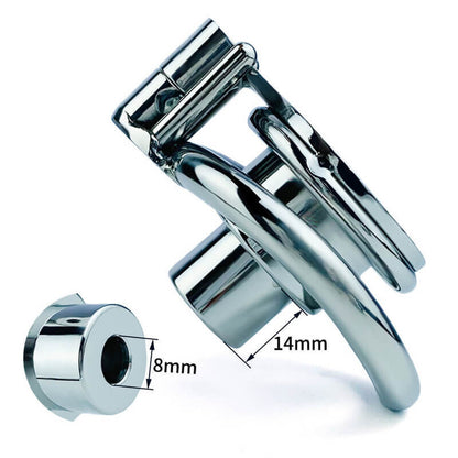 Stainless Steel Negative Chastity Cage With Catheter