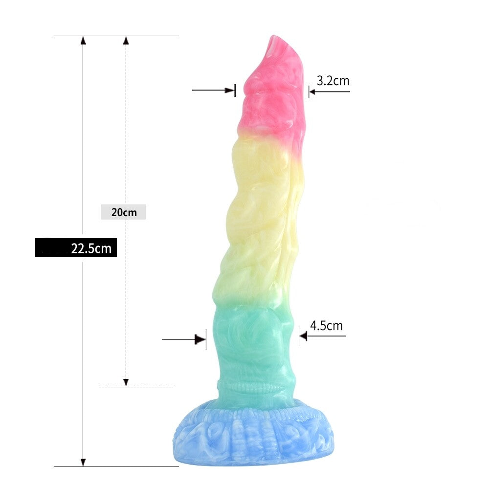 Ribbed Hellfire Dragon Dildo