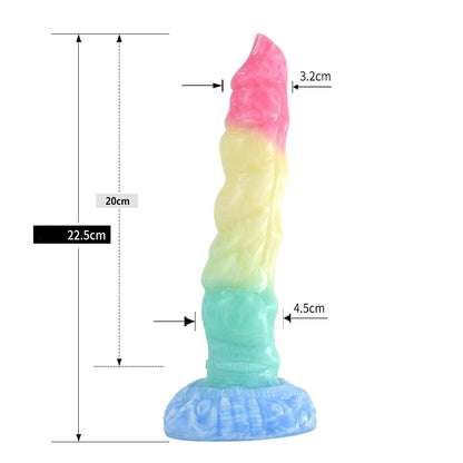 Ribbed Hellfire Dragon Dildo